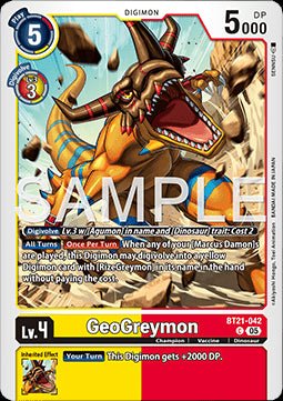 GeoGreymon (BT21 - 042)⁣ - World Convergence⁣ (Common)⁣ [042] - El Duelista