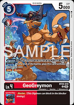 GeoGreymon (BT23 - 010) - Hackers' Slumber (Common) [BT - 23 - 010] - El Duelista