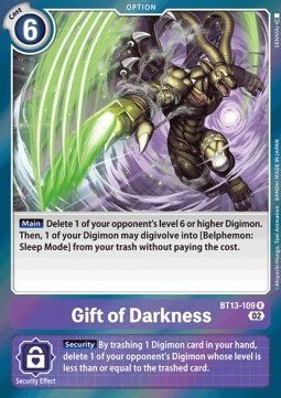 Gift of Darkness (BT13 - 109)⁣ - Versus Royal Knights⁣ (Rare)⁣ [109] - El Duelista