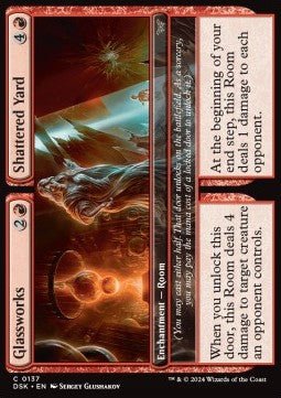 Glassworks // Shattered Yard⁣ - Duskmourn: House of Horror⁣ (Common)⁣ [137] - El Duelista