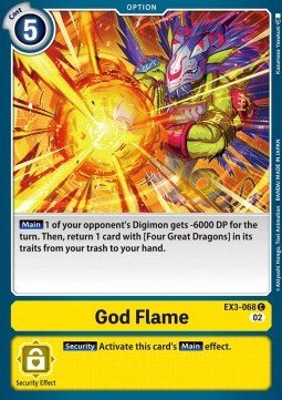 God Flame (EX3 - 068)⁣ - Draconic Roar⁣ (Common)⁣ [068] - El Duelista
