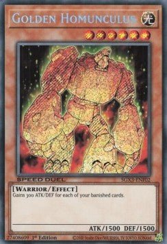 Golden Homunculus (V.2 - Secret Rare)⁣ - Speed Duel GX: Duelists of Shadows⁣ (Secret Rare)⁣ [F02] - El Duelista