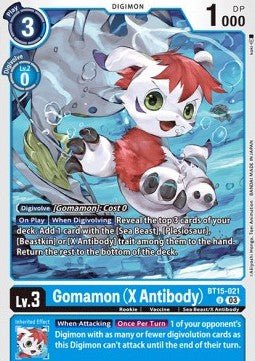 Gomamon (X Antibody) (BT15 - 021)⁣ - Exceed Apocalypse⁣ (Uncommon)⁣ [021] - El Duelista