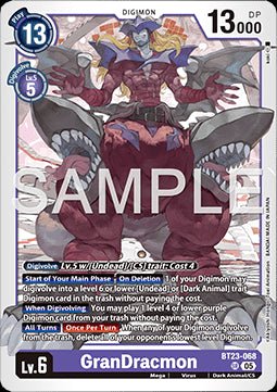 GranDracmon (BT23 - 068) (V.1) - Hackers' Slumber (Super Rare) [BT - 23 - 068] - El Duelista