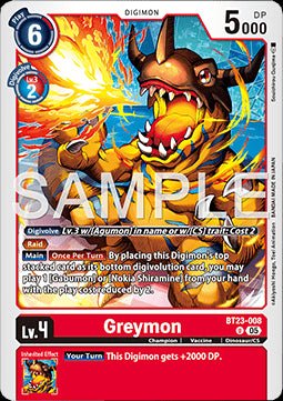 Greymon (BT23 - 008) - Hackers' Slumber (Uncommon) [BT - 23 - 008] - El Duelista