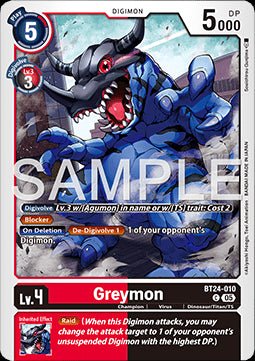 Greymon (BT24 - 010) - Time Stranger (Common) [BT - 24 - 010] - El Duelista