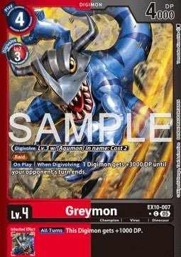 Greymon (EX10 - 007) (V.2) - Sinister Order (Alternative Art) [007] - El Duelista