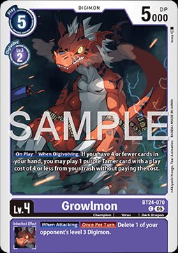 Growlmon (BT24 - 070) - Time Stranger (Common) [BT - 24 - 070] - El Duelista