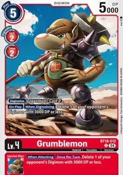 Grumblemon (BT18 - 012)⁣ - Special Booster Ver 2.0⁣ (Common)⁣ [012] - El Duelista