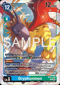 Gryphonmon (BT21 - 039)⁣ - World Convergence⁣ (Rare)⁣ [039] - El Duelista
