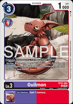 Guilmon (BT21 - 064)⁣ - World Convergence⁣ (Uncommon)⁣ [064] - El Duelista
