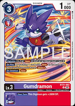 Gumdramon (BT21 - 063)⁣ - World Convergence⁣ (Uncommon)⁣ [063] - El Duelista