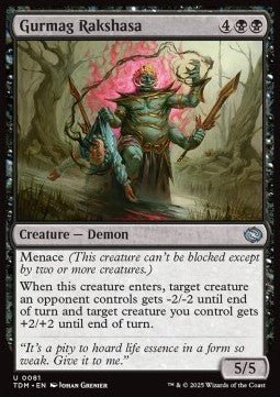 Gurmag Rakshasa⁣ - Tarkir: Dragonstorm⁣ (Uncommon)⁣ [81] - El Duelista