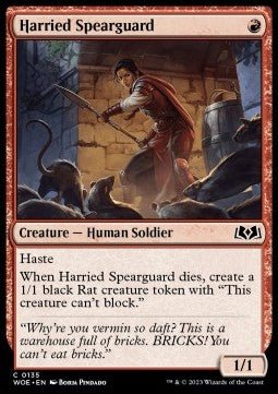 Harried Spearguard⁣ - Wilds of Eldraine⁣ (Common)⁣ [135] - El Duelista