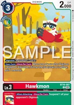 Hawkmon (BT16 - 007)⁣ - Beginning Observer⁣ (Common)⁣ [007] - El Duelista