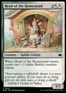 Head of the Homestead⁣ - Bloomburrow⁣ (Common)⁣ [216] - El Duelista