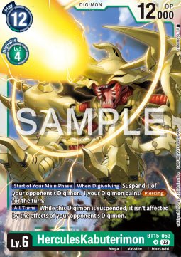 HerculesKabuterimon (BT15 - 053)⁣ - Exceed Apocalypse⁣ (Rare)⁣ [053] - El Duelista