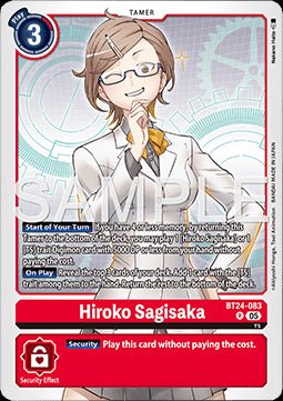 Hiroko Sagisaka (BT24 - 083) (V.1) - Time Stranger (Rare) [BT - 24 - 083] - El Duelista