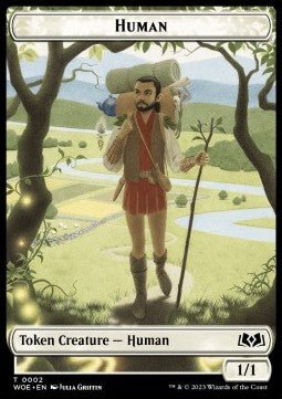 Human Token (White 1/1)⁣ - Wilds of Eldraine: Extras⁣ (Token)⁣ [2] - El Duelista