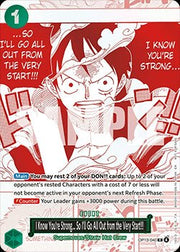 I Know You're Strong... So I'll Go All Out from the Very Start!!! (OP13 - 040) (V.1) - Unnumbered Promos (Rare) [UP - OP13 - 040] - El Duelista