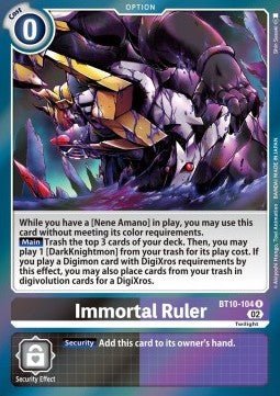 Immortal Ruler (BT10 - 104)⁣ - Xros Encounter⁣ (Rare)⁣ [104] - El Duelista