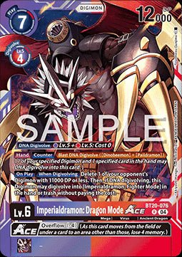 Imperialdramon: Dragon Mode Ace (BT20 - 076)⁣ - Special Booster Ver 2.5⁣ (Rare)⁣ [076] - El Duelista