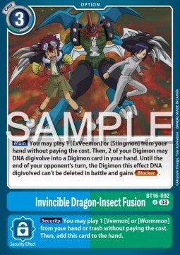 Invincible Dragon - Insect Fusion (BT16 - 092)⁣ - Beginning Observer⁣ (Uncommon)⁣ [092] - El Duelista