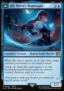 Jill, Shiva's Dominant // Shiva, Warden of Ice⁣ - Magic: The Gathering - FINAL FANTASY⁣ (Rare)⁣ [58] - El Duelista