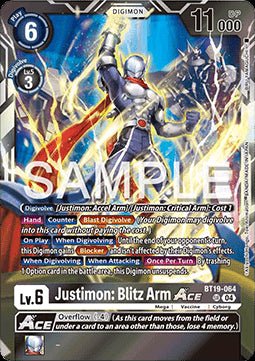 Justimon: Blitz Arm Ace (BT19 - 064) (V.1)⁣ - Special Booster Ver 2.5⁣ (Super Rare)⁣ [BT19 - 064] - El Duelista