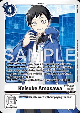 Keisuke Amasawa (BT23 - 090) (V.1) - Hackers' Slumber (Super Rare) [BT - 23 - 090] - El Duelista