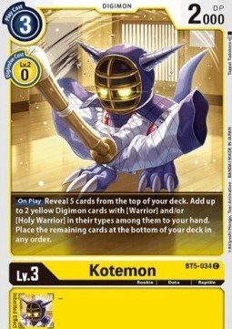 Kotemon (BT5 - 034)⁣ - Battle Of Omni⁣ (Common)⁣ [BT5 - 034] - El Duelista