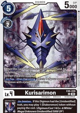 Kurisarimon (EX6 - 039)⁣ - Infernal Ascension⁣ (Common)⁣ [039] - El Duelista