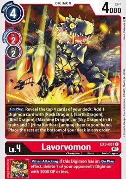 Lavorvomon (EX3 - 007)⁣ - Draconic Roar⁣ (Uncommon)⁣ [007] - El Duelista