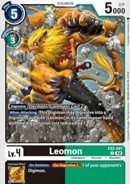 Leomon (EX5 - 047)⁣ - Animal Colosseum⁣ (Uncommon)⁣ [047] - El Duelista