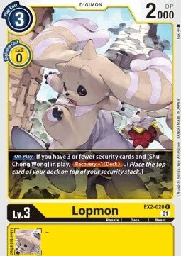 Lopmon (EX2 - 020)⁣ - Digital Hazard⁣ (Common)⁣ [020] - El Duelista