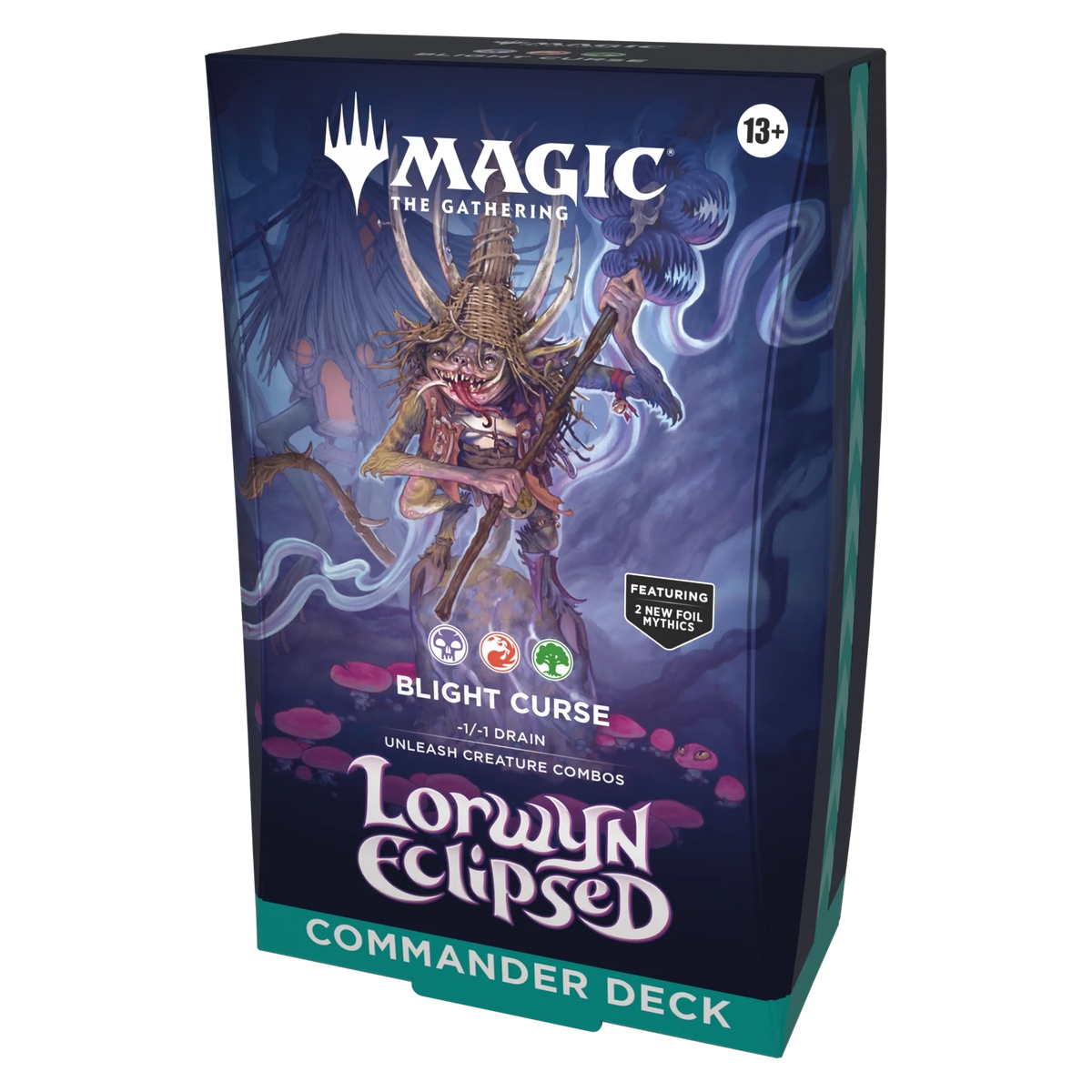 Magic: The Gathering—Lorwyn Eclipsed: Blight Curse Commander Deck en inglés