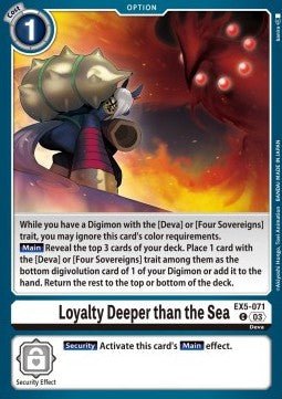 Loyalty Deeper than the Sea (EX5 - 071)⁣ - Animal Colosseum⁣ (Common)⁣ [071] - El Duelista
