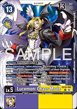 Lucemon: Chaos Mode (EX10 - 052) - Sinister Order (Rare) [052] - El Duelista