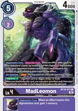MadLeomon (BT10 - 077)⁣ - Xros Encounter⁣ (Common)⁣ [077] - El Duelista