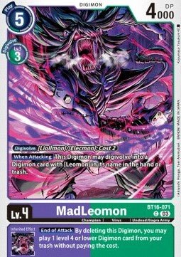 MadLeomon (BT16 - 071)⁣ - Beginning Observer⁣ (Common)⁣ [071] - El Duelista