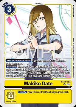 Makiko Date (BT23 - 082) (V.1) - Hackers' Slumber (Uncommon) [BT - 23 - 082] - El Duelista