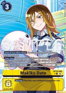 Makiko Date (BT23 - 082) (V.2) - Hackers' Slumber (Alternative Art) [BT - 23 - 082] - El Duelista