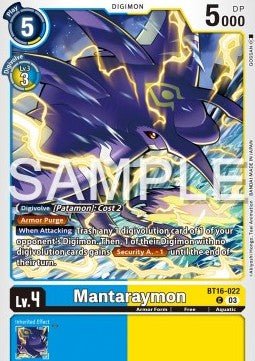 Mantaraymon (BT16 - 022)⁣ - Beginning Observer⁣ (Common)⁣ [022] - El Duelista