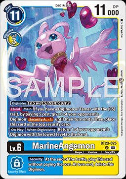 MarineAngemon (BT23 - 025) - Hackers' Slumber (Uncommon) [BT - 23 - 025] - El Duelista