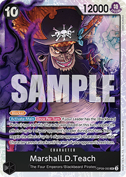 Marshall.D.Teach (OP09 - 093) (V.1) - Emperors in the New World (Super Rare) [OP09 - 093] - El Duelista