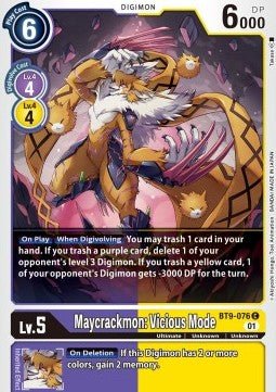 Maycrackmon: Vicious Mode (BT9 - 076)⁣ - X Record⁣ (Common)⁣ [076] - El Duelista