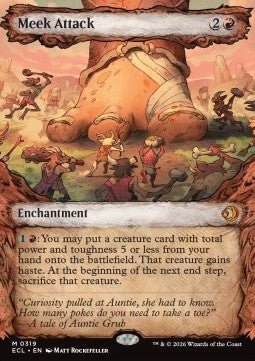 Meek Attack (V.1) - Lorwyn Eclipsed: Extras (Mythic) [XECL - 319] - El Duelista