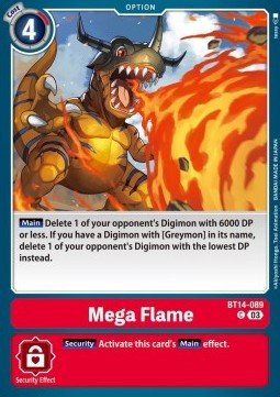 Mega Flame (BT14 - 089)⁣ - Blast Ace⁣ (Common)⁣ [089] - El Duelista