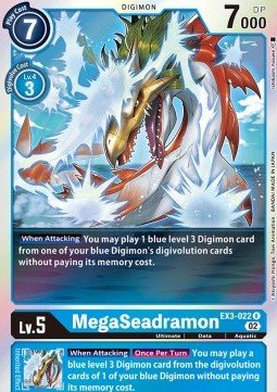 MegaSeadramon (EX3 - 022)⁣ - Draconic Roar⁣ (Rare)⁣ [022] - El Duelista