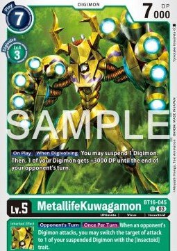MetallifeKuwagamon (BT16 - 045)⁣ - Beginning Observer⁣ (Uncommon)⁣ [045] - El Duelista
